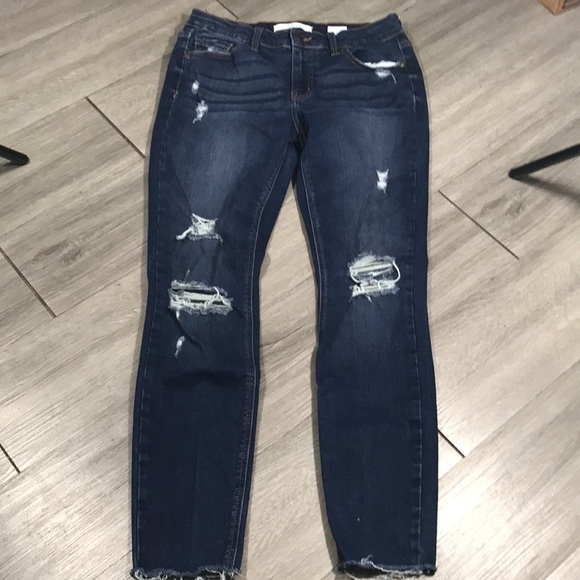 Eunina Jude Mid-Rise Skinny Distressed Ankle Jeans size 7 - Picture 2 of 9